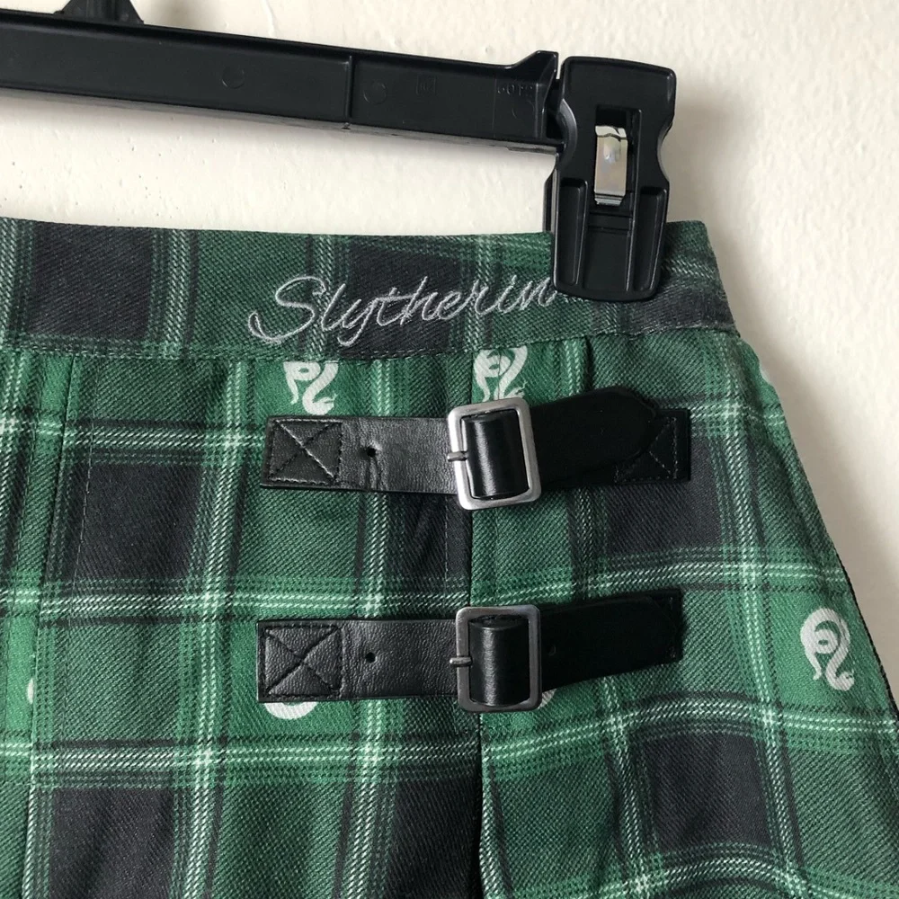 Hot Topic Harry Potter Sold Out Slytherine Gingham Skirt - Picture 3 of 6